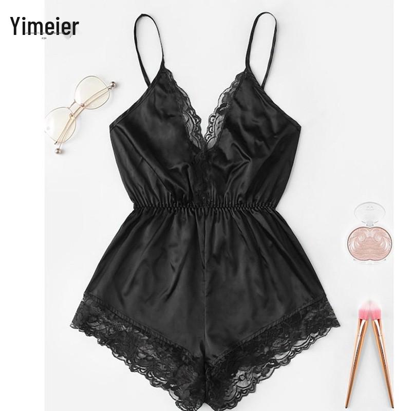 Ευρωπαϊκό & Αμερικανικό Σετ Πιτζάμας με Δαντέλα - Μοντέρνα & Άνετα Ρούχα Σπιτιού L1124