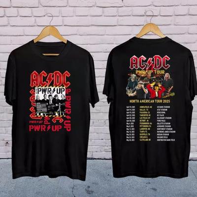 ACDC Band World Tour 2025 Shirt Rock Band ACDC Pwr Up Concert 2025 T-Shirt Unisex T-Shirt