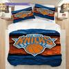 Set da tre pezzi con spirito da basket dei New York Knicks(1 * copripiumino + 2 * federa, senza nucleo)Set biancheria da letto Morbido e confortevole