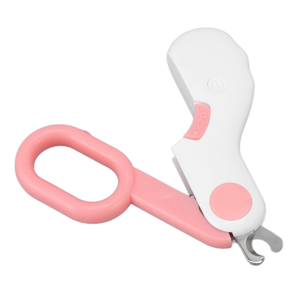 Cat Nail Clippers Professional Pet Claw Trimmer with LED Light for Cat Kitten Puppy Rabbit Hamster Pink