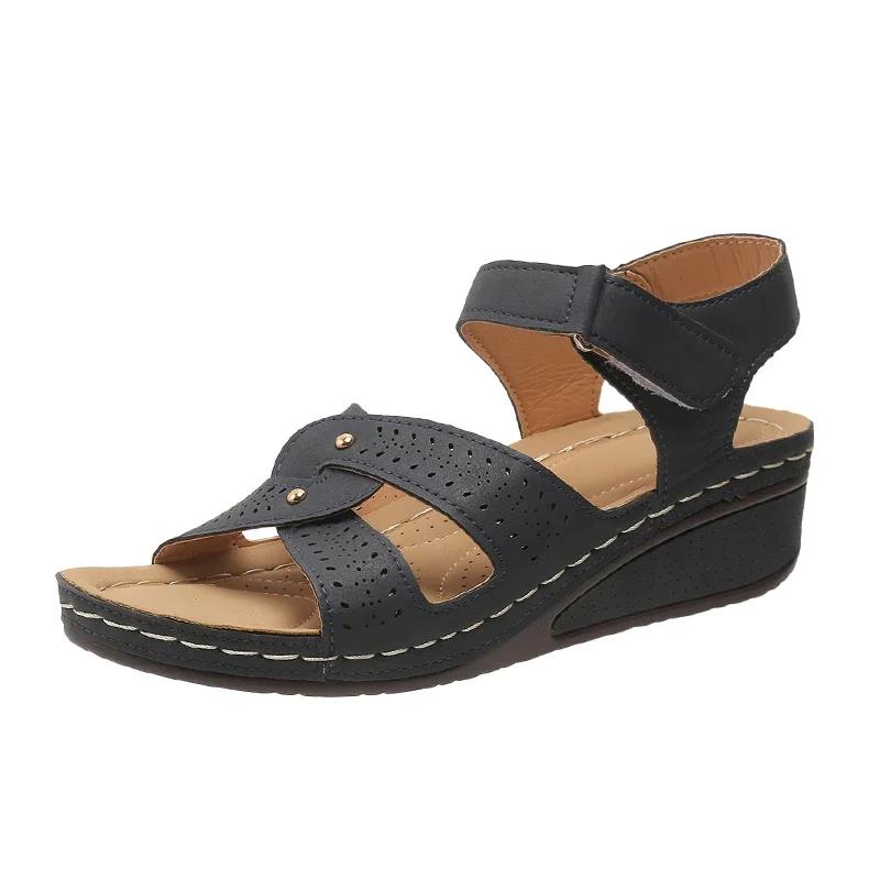 Fashion Plus Size Fashion Wedge Sandals Women Summer 2025 Casual Platform Walking Sandalias Mujer Comfortable Non Slip Beach Shoes Woman