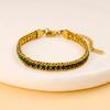Pulsera en Capas de Acero Inoxidable y Oro de 18 Quilates con Circonita: Joyería Colorida y Versátil para Mujer
