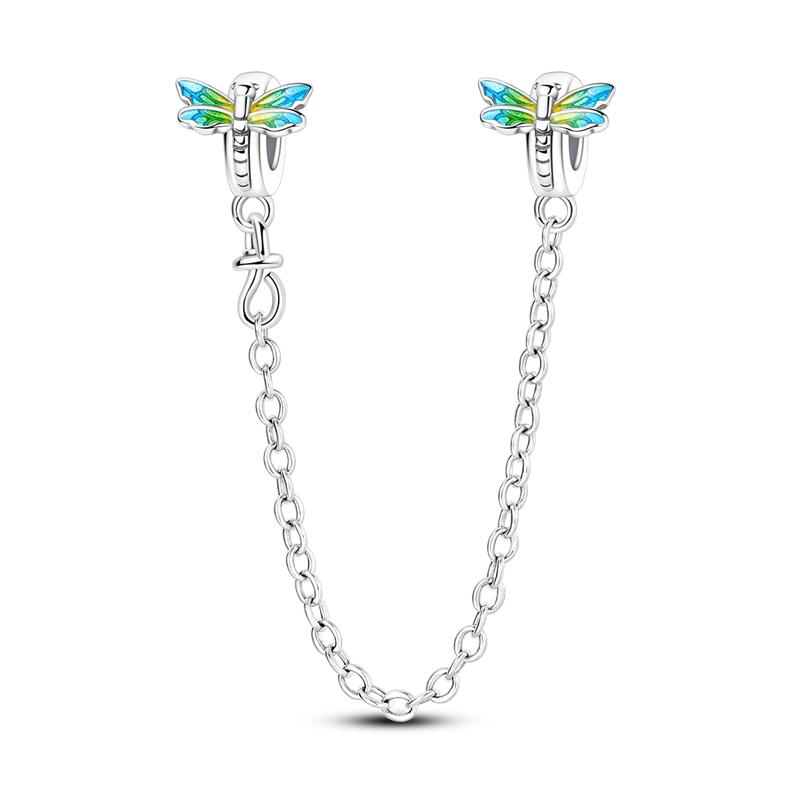 Sparkling Clear Copper Safety Chain Copper Safety Chain Charm Beads Fit Original Bangle Bracelet Diy Jewelry