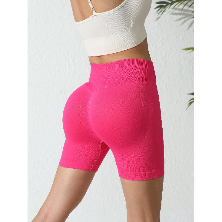New Seamless Waist Shorts, Breathable Outdoor Sports And Fitness Pants, Hip Lifting Tight Yoga Pants, Peach Hip Compression Pants For Women