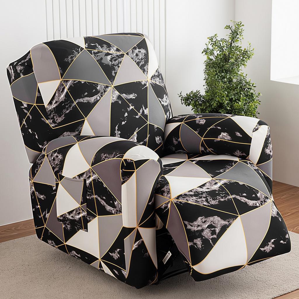 Sesselbezüge mit Taschen, bedruckt, floral, dehnbar, Sessel-Sofabezüge, rutschfeste Möbelprotektoren