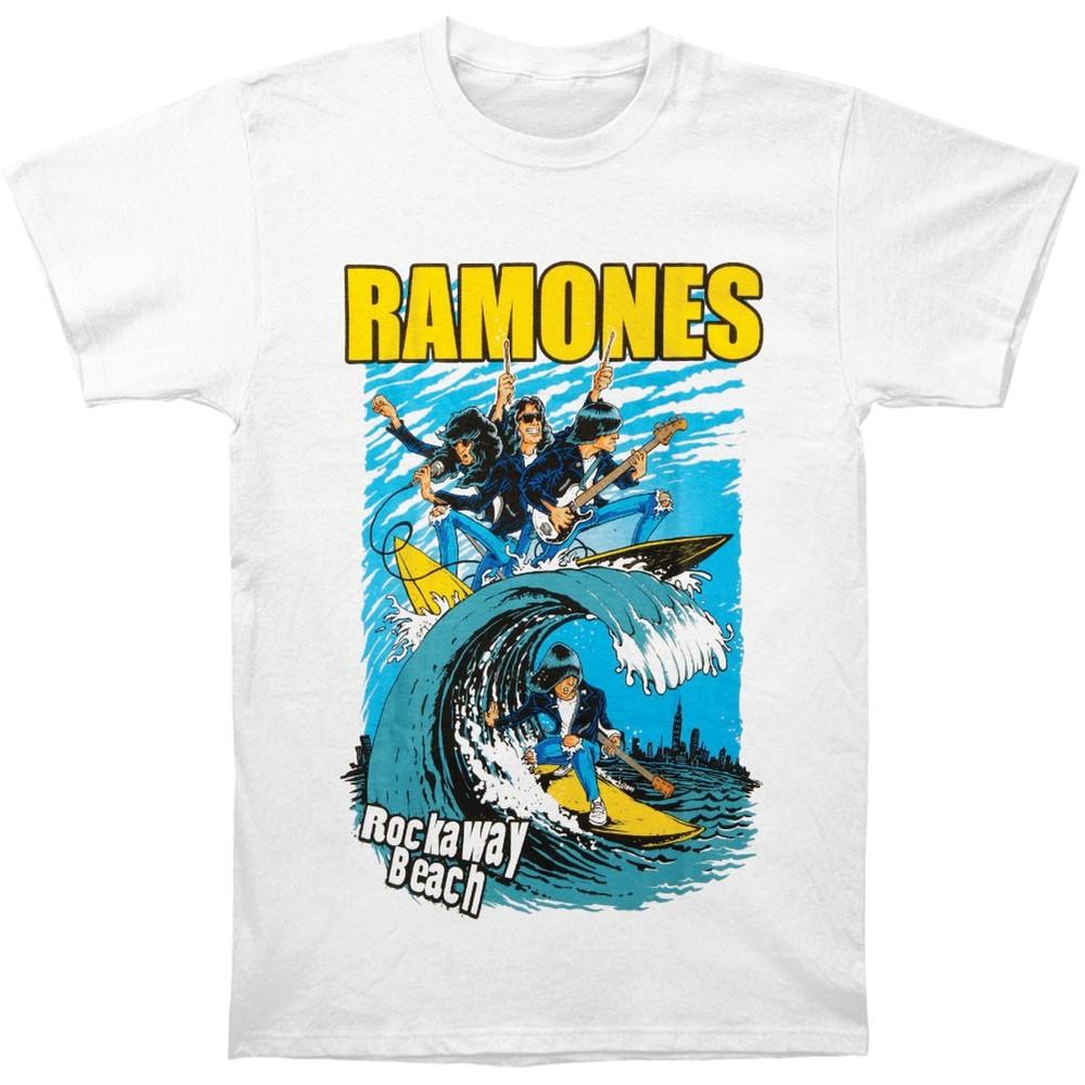 Ramones Rockaway Beach T-shirt Large White Unisex T-Shirt M