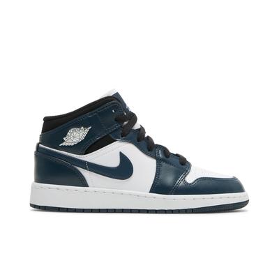 Air 1 Mid Grundschule 'Armory Navy' (Unisex) Armory Navy / Schwarz / Weiß Kinder Basketballschuhe 554725 411