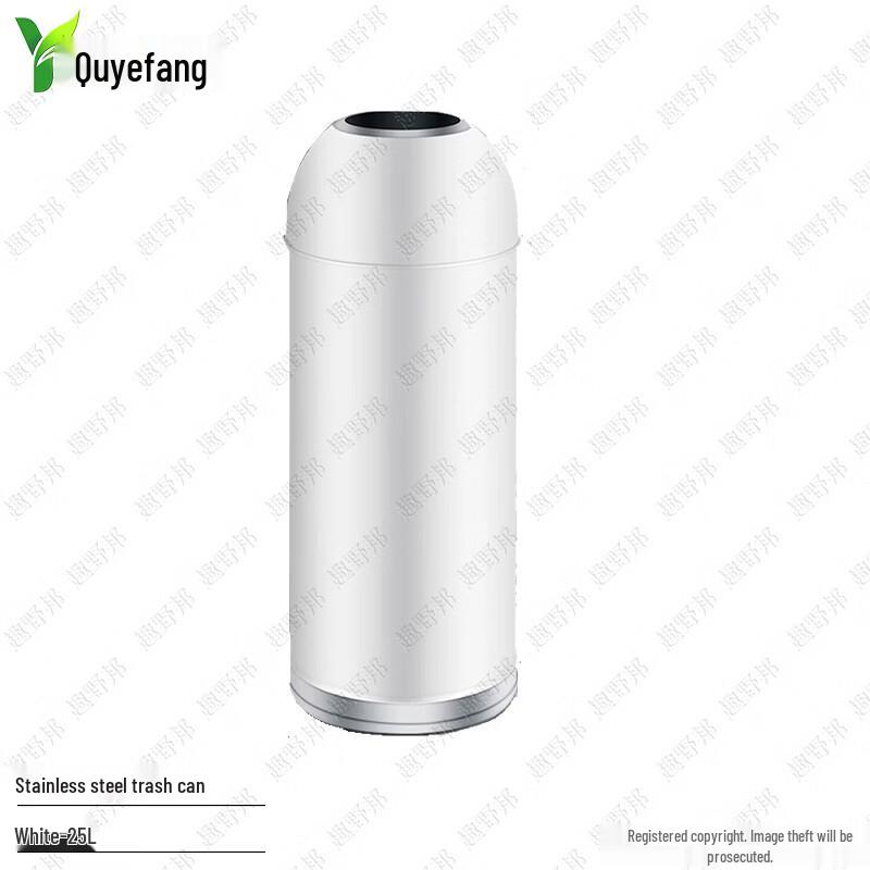 Commercial Stainless Steel Bullet Head Trash Can