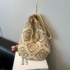 New Summer Versatile Hand-woven Bag Large-capacity Tote Bag Vacation Beach Bag Single Shoulder Straw Bag Women
