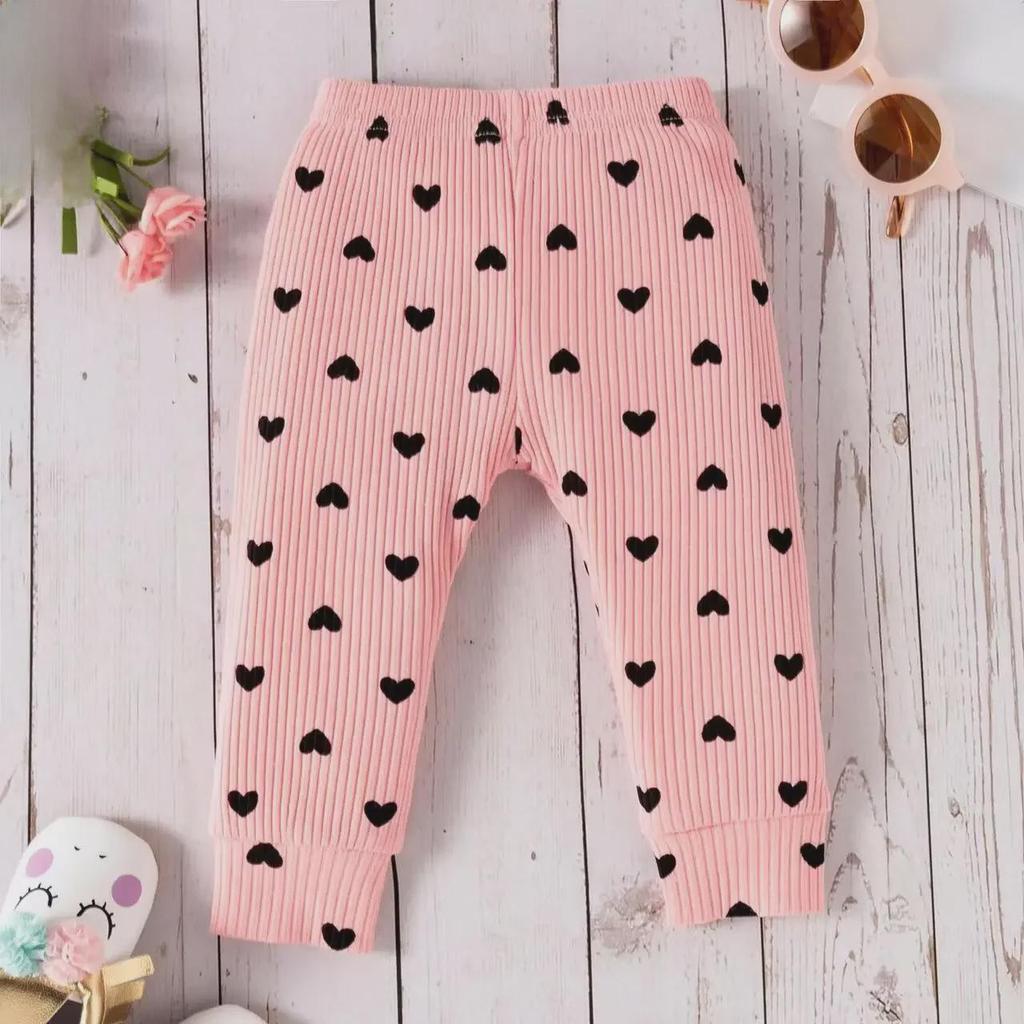 Frühling & Herbst Baby Mädchen Liebe Strampler, Lange Hosen und Stirnband Prinzessin Set