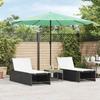 Green Sun Umbrella with Steel Pole 324 X 324 X 247 Cm