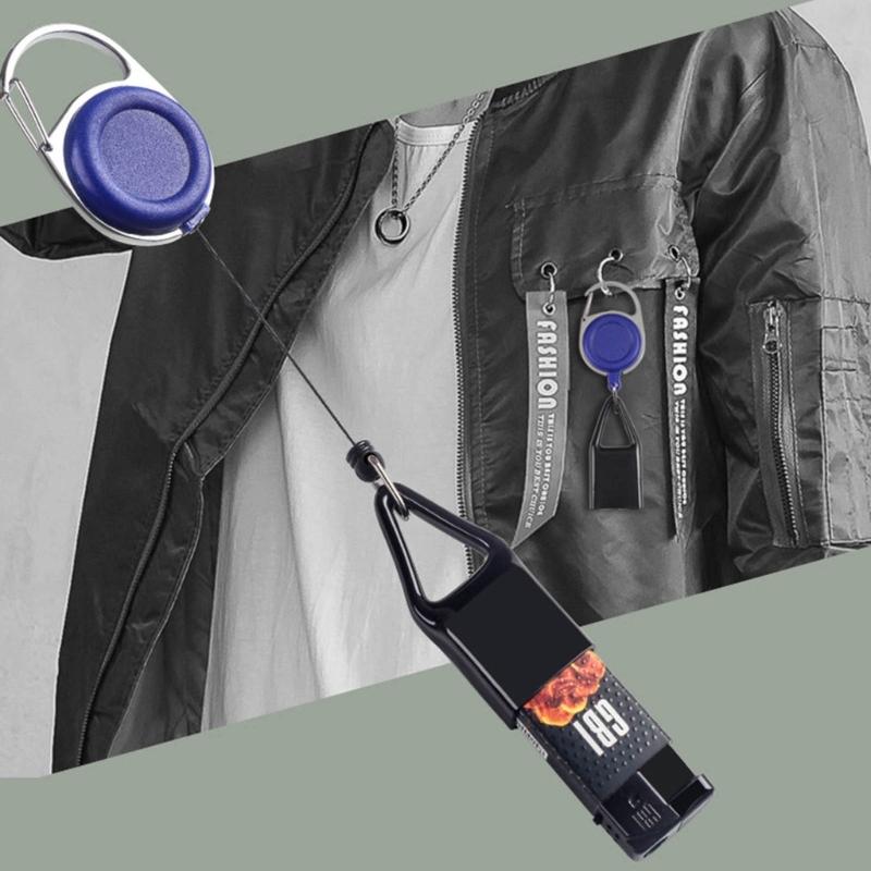 Indragbar Tändarhållare Nyckelring Bärbar Silikon Tändarrem Tändarhölje Enkel Klämma Rökningstillbehör