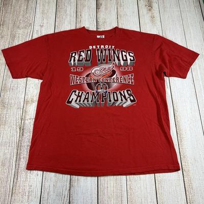 Camiseta Vintage 1998 Campeones de Conferencia Detroit Red Wings Hombre XL Unisex Camiseta