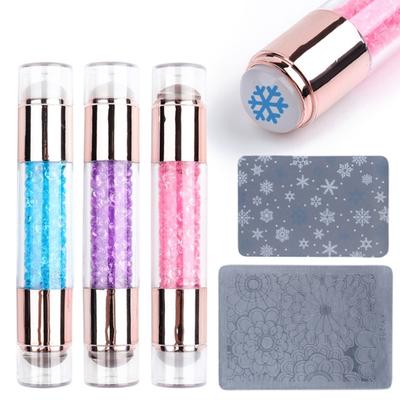Nail Stamper Stamping Template Manicure Tool With Scraper