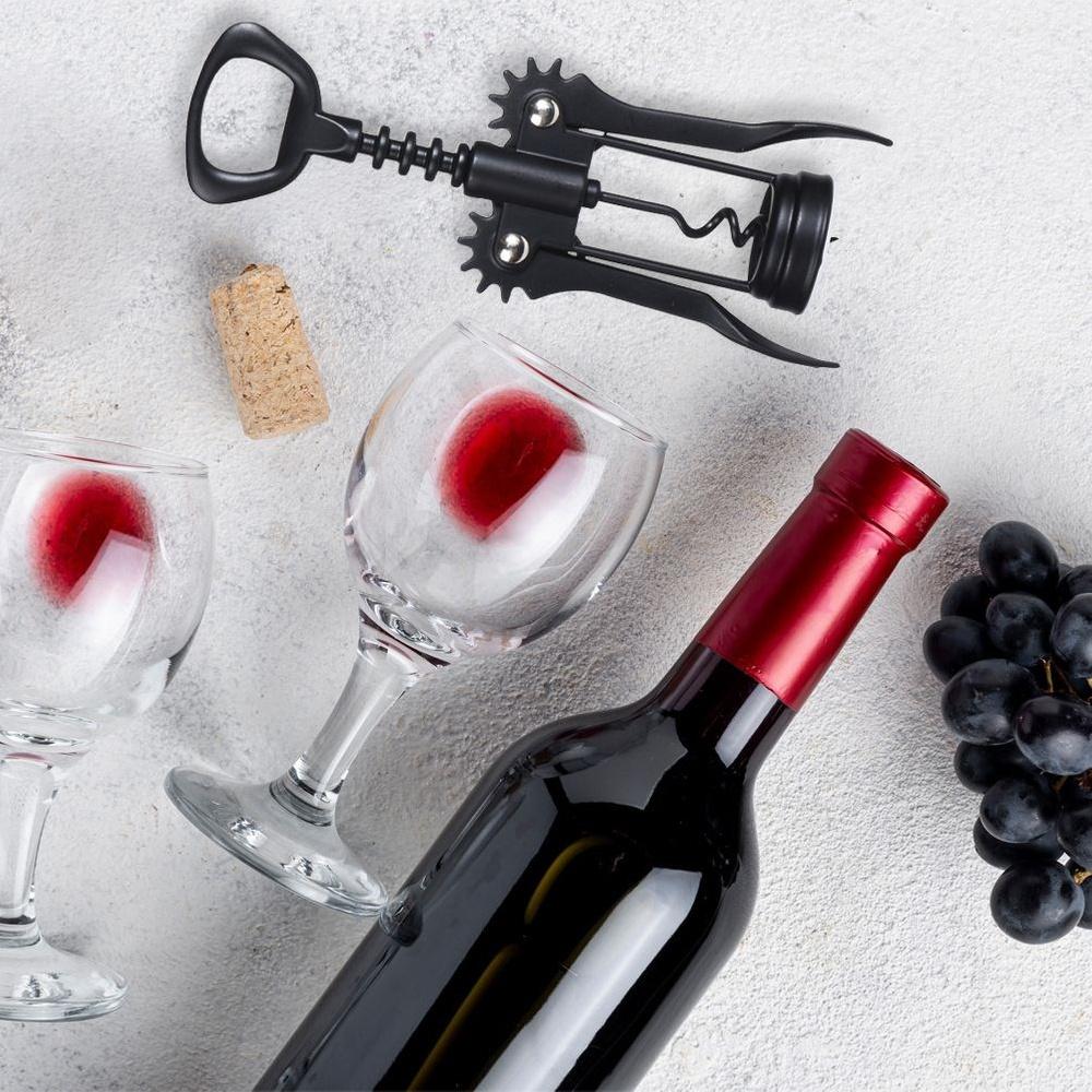 Black Metal Corkscrew Wine Bottle Opener Traditional