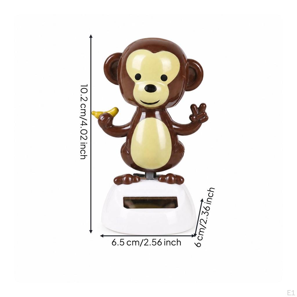 SolarPowered Swinging Primate Wobbling Photovoltaic Ornament Cute Moving Bobble Dancer for