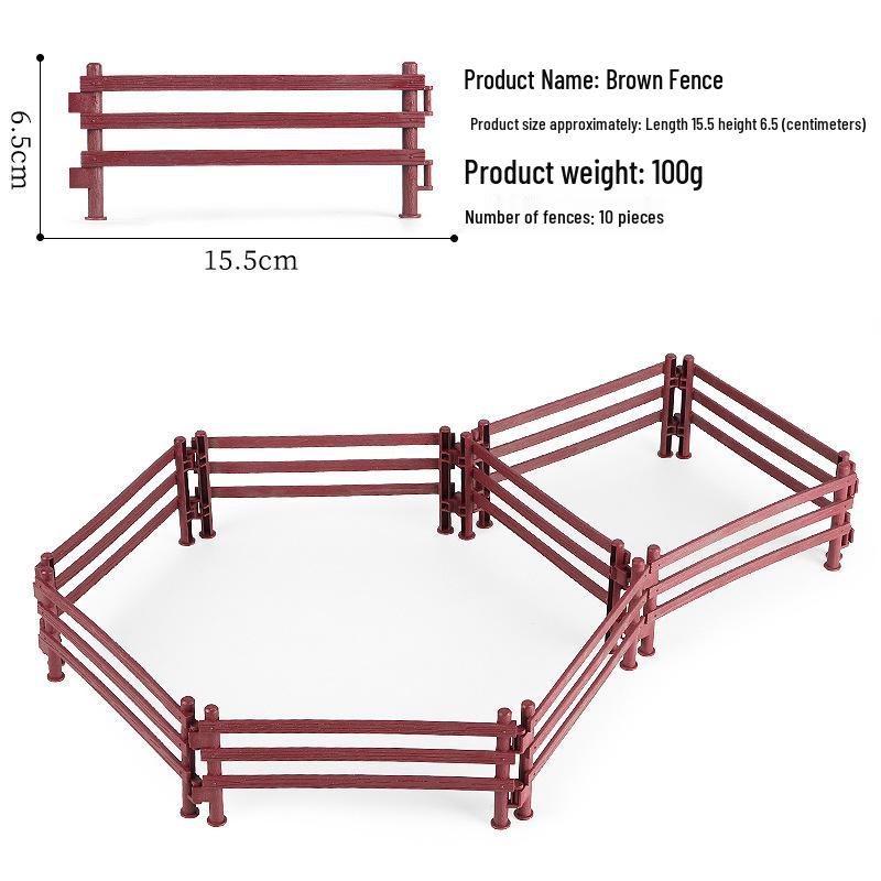 Creative Simulation Fence Set for Farm, Ranch, Zoo, or Sandbox Decorations