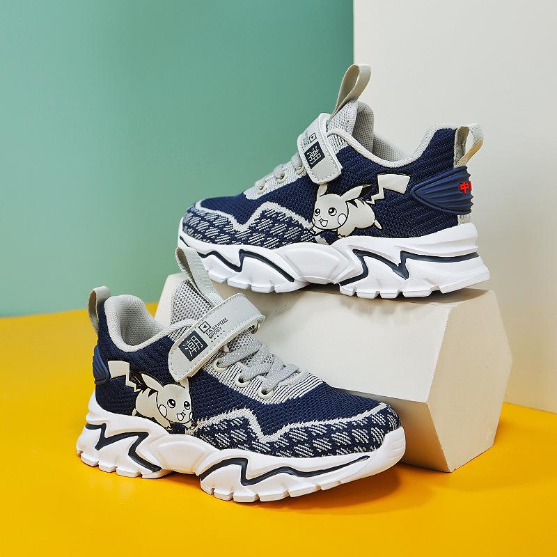 Pikachu Pokemon Children Sports Shoes Cartoon Fashion Anime Boy Girl Sneakers Student Casual Running Shoe Breathable Lightweight