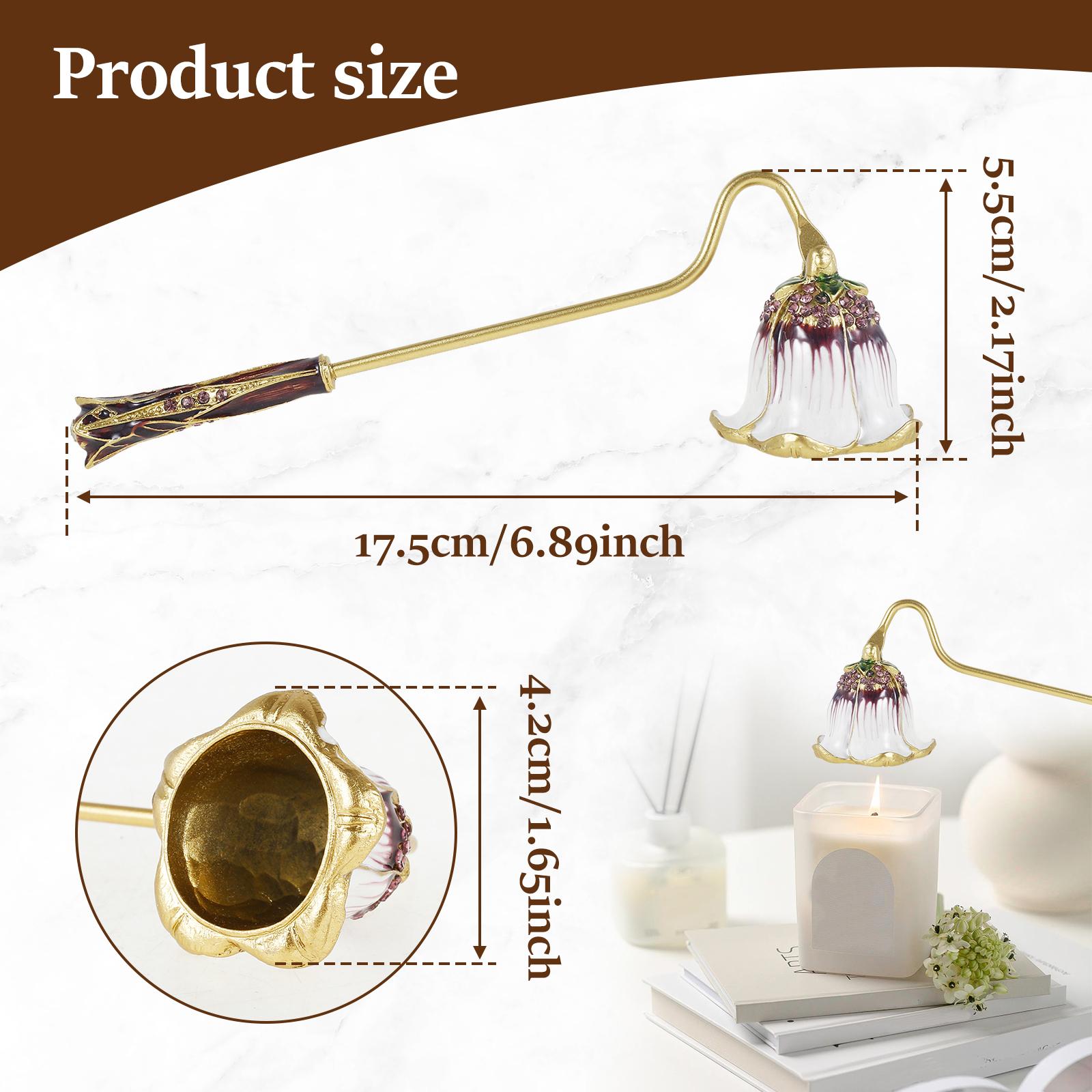 

Metal Candle Snuffer 2 color Flower Shape Fire Extinguisher Wick Cover Rotatable Handle Vintage Decor Home Decorative Wicks