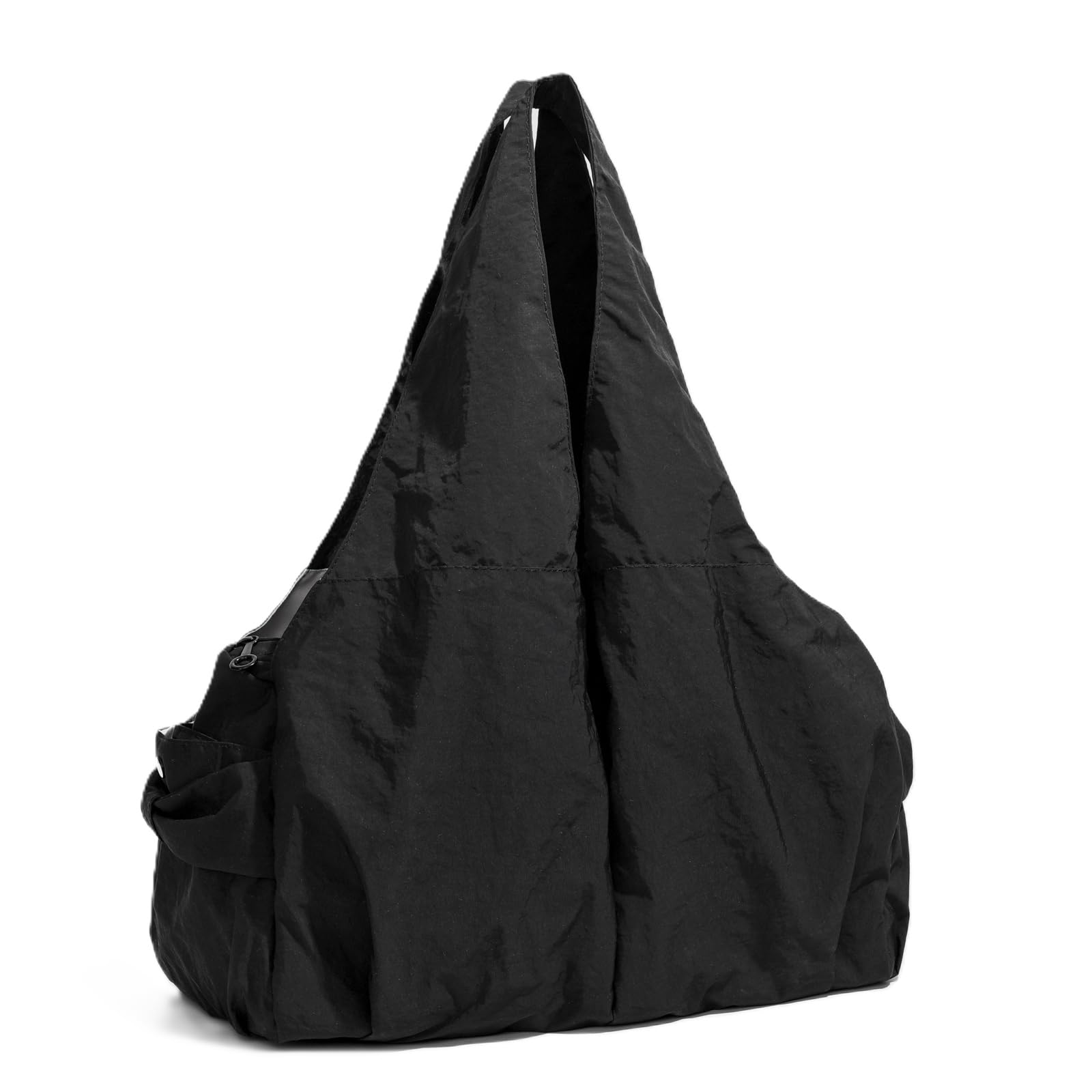 

Tote Large Shoulder with for Men [Bitcuem] Bag, Capacity, Lightweight, Waterproof, Multi-Storage, Bag, Zipper, Commuting, Travel, Women, (Black) чорний