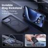 Metal Ring Stand Magnetic Phone Case For iPhone 16 13 12 17 Pro Max 14 15 Plus For Magsafe Matte Protector Cover With Lens Glass