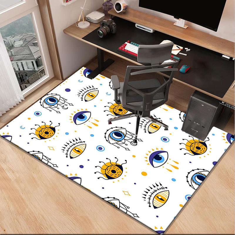 Eyes Pattern Design Art Office Rug Chair Mat, Entryway Carpet, Suitable for Front Door, Bedroom, Living Room, Desk, Holiday Gift