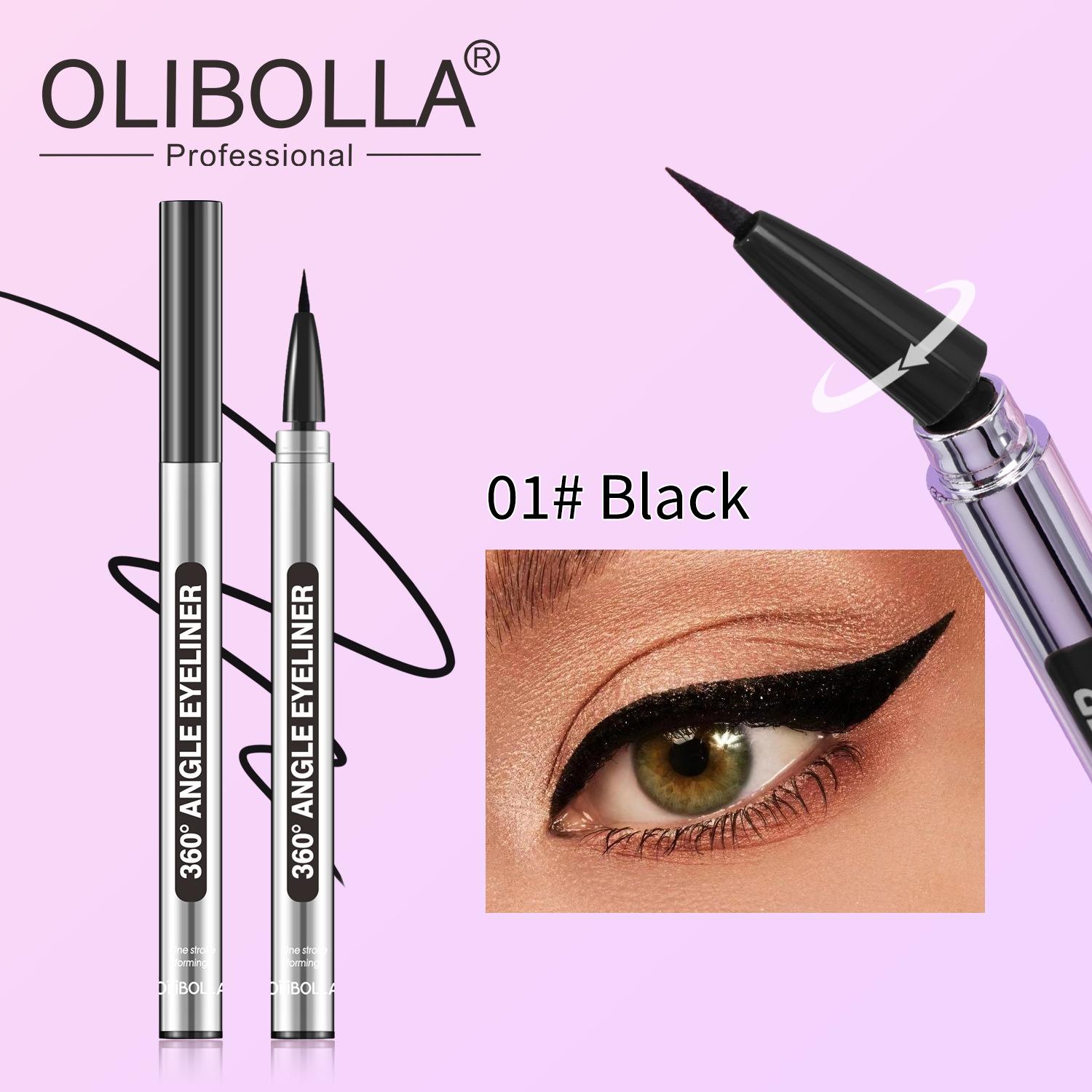 

360 ° Rotating Tip Eyeliner Color Rendering Lasting Non-Fading Semi-Permanent Eyeliner Pen *3pcs