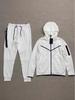 Tuta sportiva casual da uomo 2024 con cappuccio e zip laterale