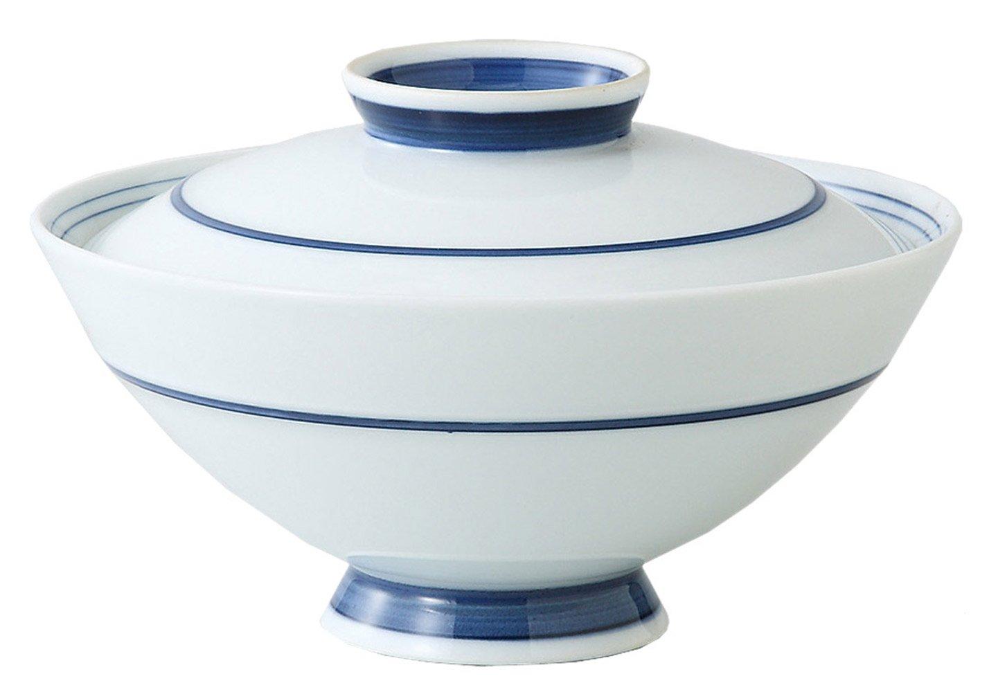 

Hasami ware Yumeji sea bream chazuke bowl 23161 (with lid)