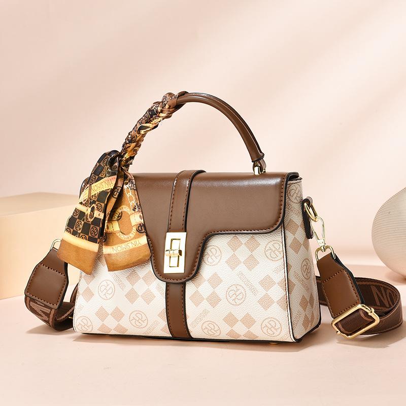 New Plaid Versatile Flower Premium Sense Popular Bag Women's Crossbody One Shoulder Portable Versatile Bag