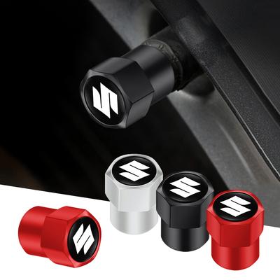 4Pcs 3D Metal Tire Valve Cap Car Tyre Air Stem Cover For Suzuki Jimny Samurai Vitara Swift Baleno Ignis Alto Splash Kaiser DZire