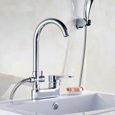 Multifunctional Basin Faucet, Bathroom Mixer Tap, Countertop Mounted Household Sink Faucet, Hot and Cold Mixing Valve