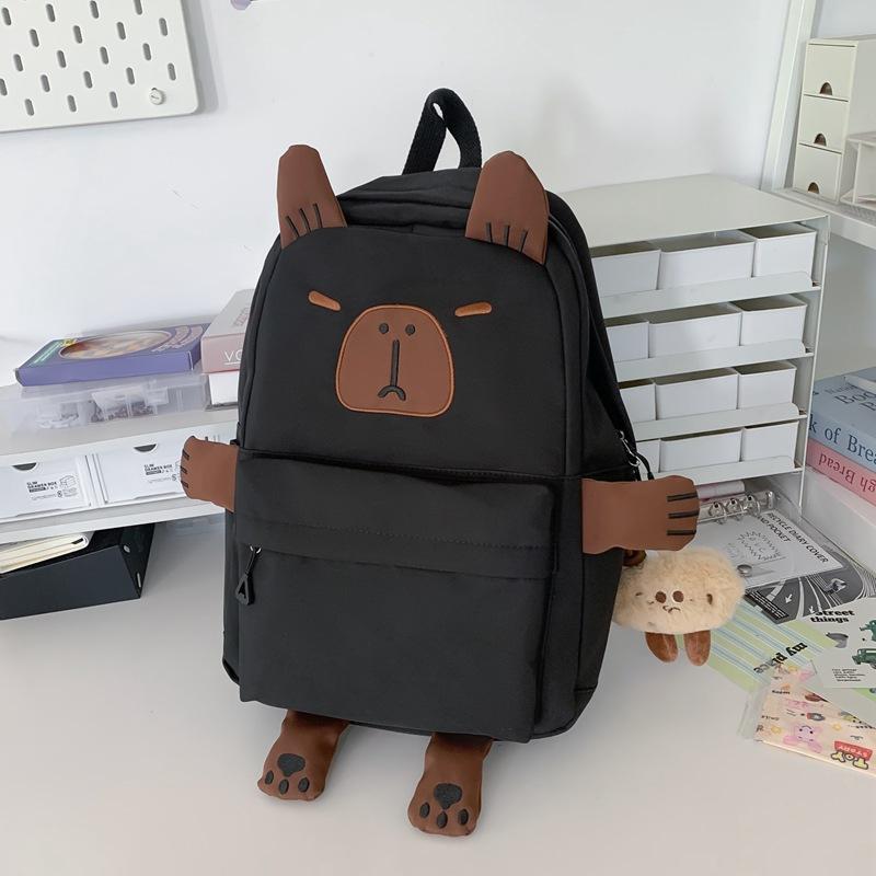 School bag girl cute junior high school student large capacity versatile backpack college student niche ugly shopping backpack