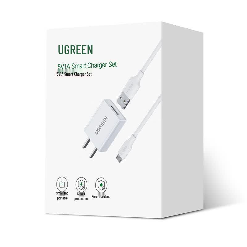 UGREEN 5W Charger & MicroUSB Cable Set CN plug (adapter included)