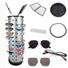 360 Rotating 44 Pairs Sunglasses Eyewear Holder Space-Saving with Mirror Eyewear Collection Sunglasses Display Stand for Store