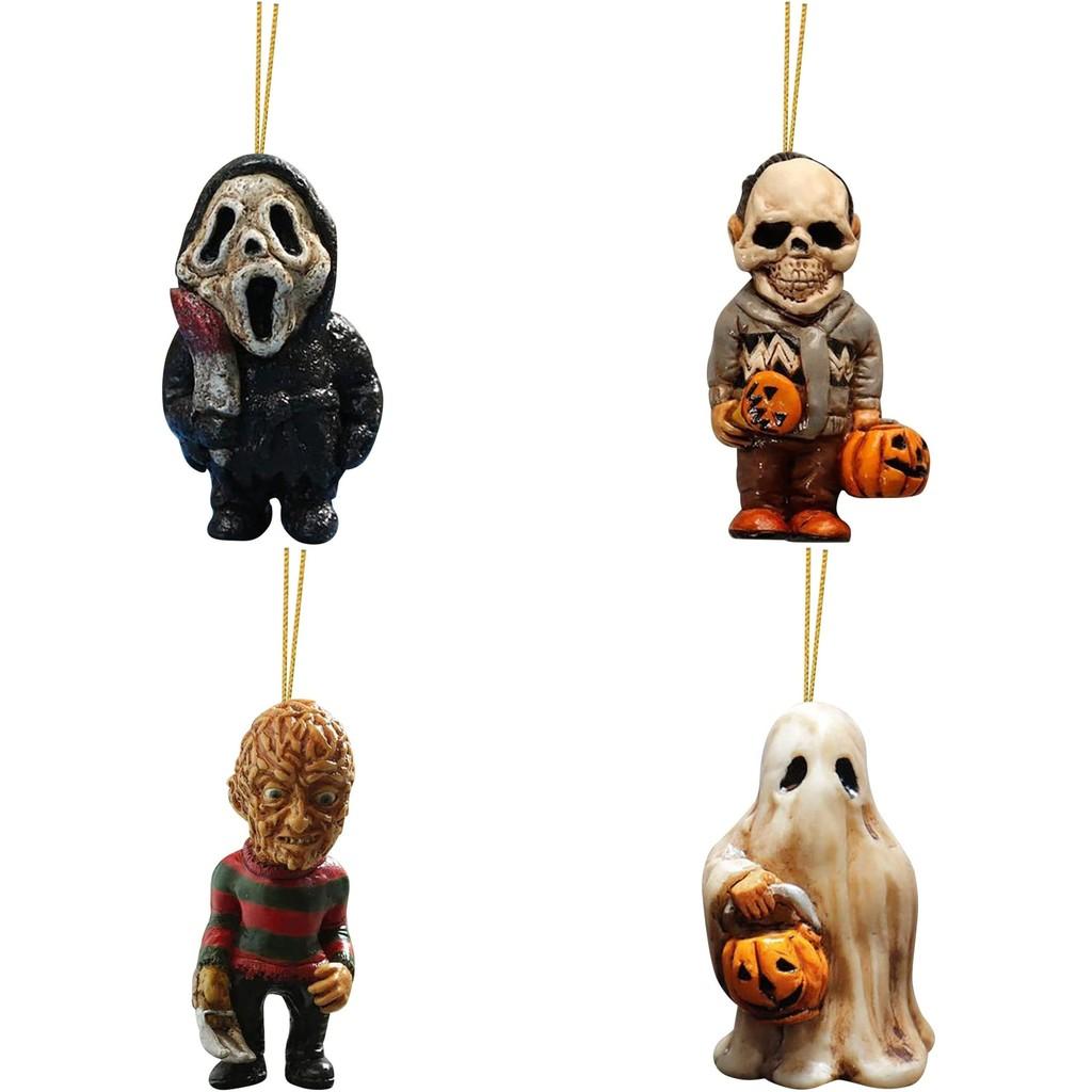 Vintage Acrylic Horror Movie Garden Gnome Rearview Mirror Decoration For Halloween