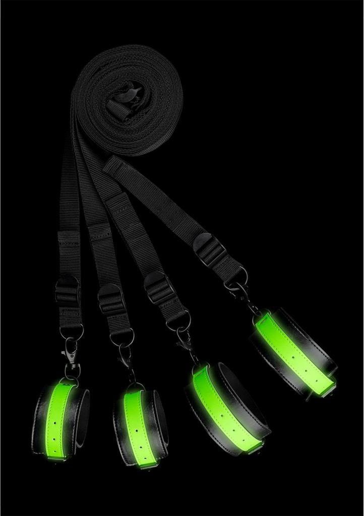Bed Tie Attachment Set - Glow in the Dark Ouch! by shots