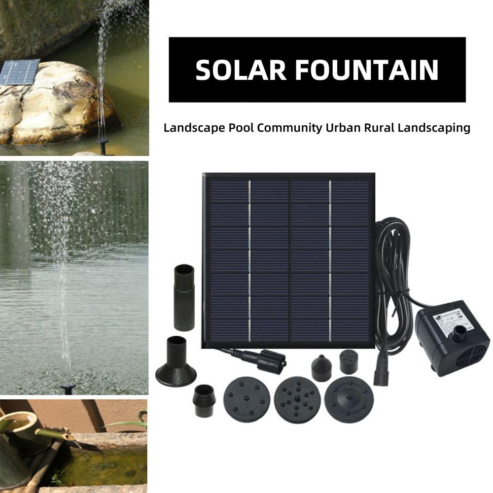 Solar Water Pump Solar Garden Fountain Solar Panel Powered Water Fountain Pool Pond Garden Water Sprinkler Sprayer