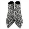 Ausgezeichnete JIMMY CHOO Stiefeletten MARINDA 65 Monogramm Silber Damen 37.5 Gebraucht