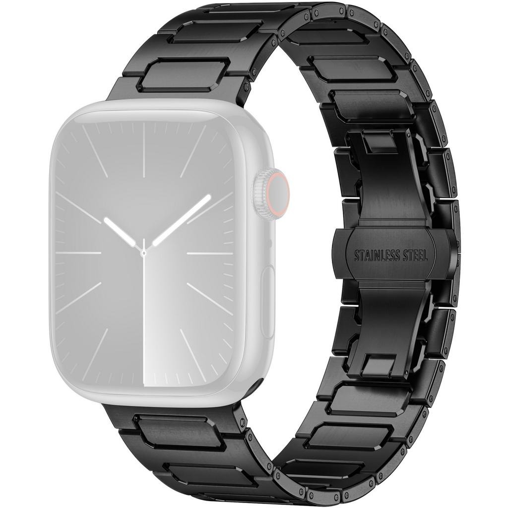 H-Link Farbiges Metallarmband für Apple Watch Series 10 Ultra 9 8 7 SE 6 5 4 3 2 1 46mm 49mm 45mm 44mm 42mm Faltschließe Uhrenarmband