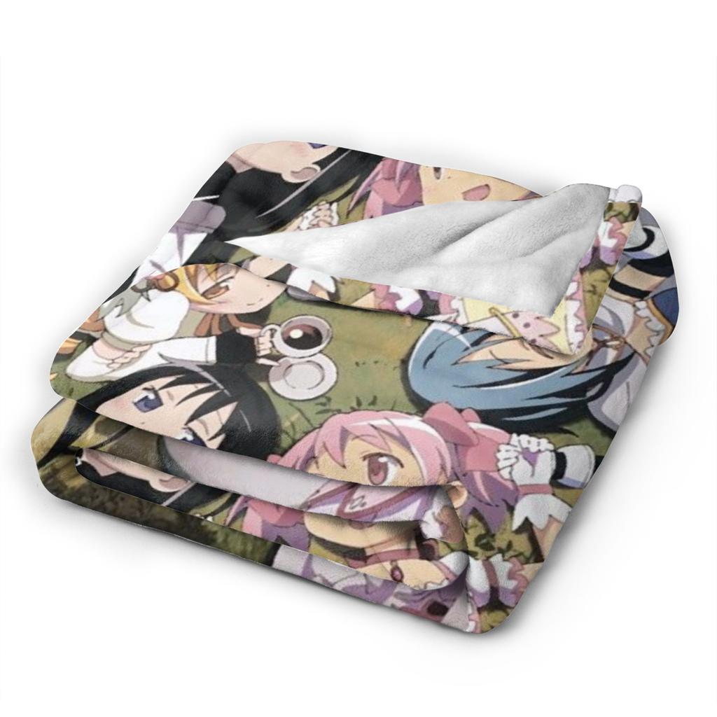 Puella Magi Madoka Magica Anime Blanket Multi-size Warm Cozy Fluffy  Throw Blankets for Couch Sofa and Bed