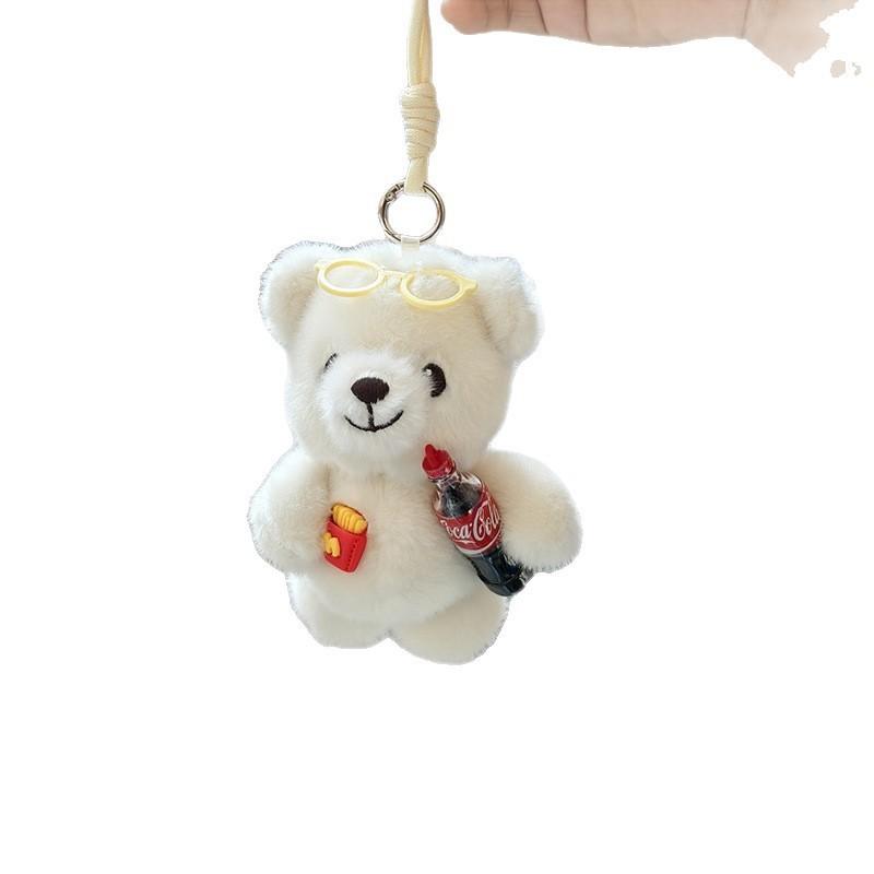 Cartoon Style Plush Toy Pendant With Polyester Fiber For Bag Decoration