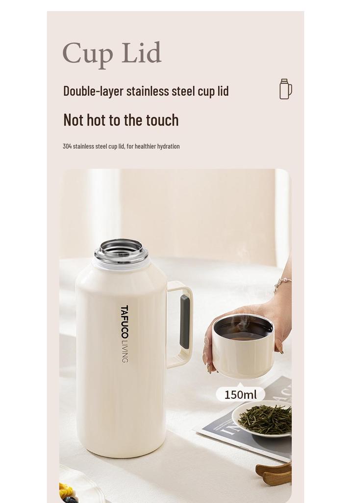 Japan Taifu T1181 Insulated Coffee Thermos - 316 Stainless Steel, Ultra-Long Heat Retention, Household Water Bottle