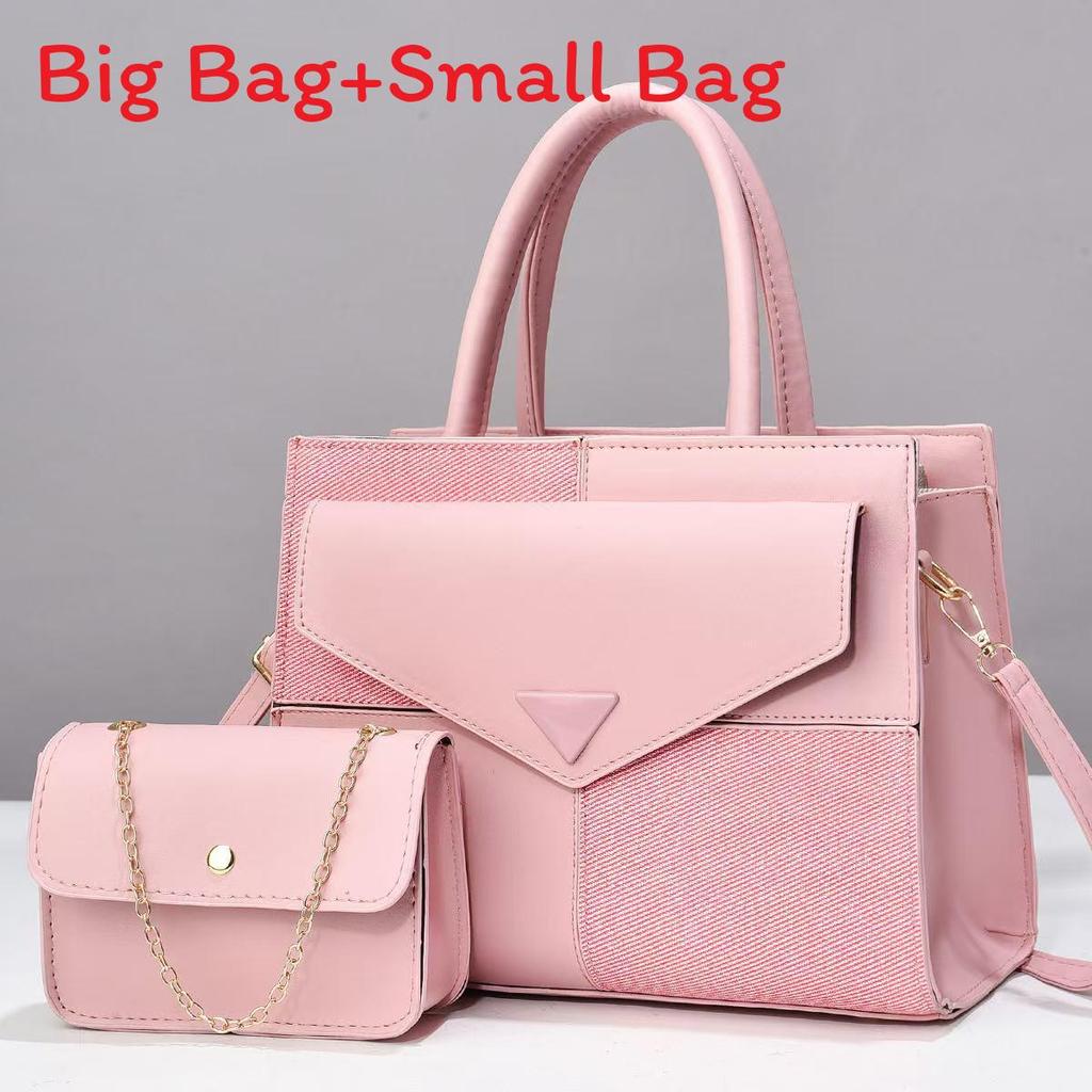 Pu Patching Crossbody Bag With Contrast Color Blocks And Magnetic Closure For Daily Use