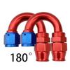 HQ 2Pcs For PTFE Oil Fuel Line Hose End Fitting AN4 AN6 AN8 AN10 AN12 Straight 0° 45° 90° 180° Reusable Hose End Fitting Adapter