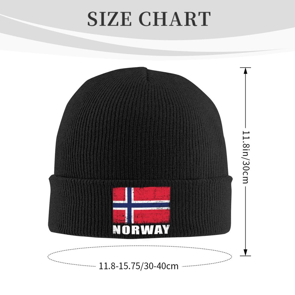 Norway Flag Skullies Beanies Caps Unisex Women Unisex Outdoor Winter Warm Knit Hat Adult Bonnet Hats