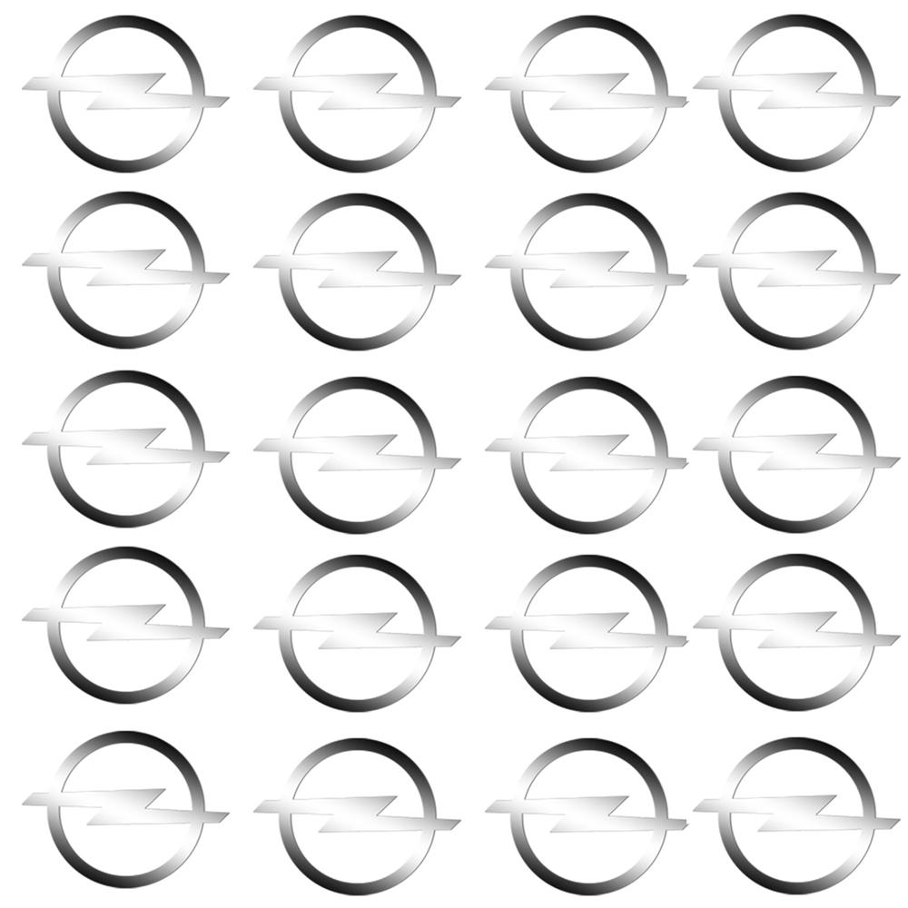 5/10/20pcs Car Interior Nickel Badge Stickers Phone Key Decal Decoration for Opel Astra H G Insignia Mokka Zafira Corsa Vauxhall