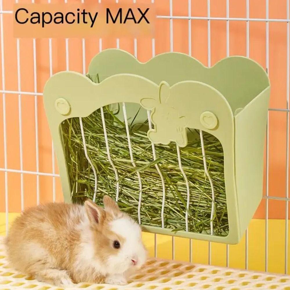 Large Capacity Rabbit Hay Manger Hanging Small Animal Food Feeder Rack New Rabbit Grass Feeder