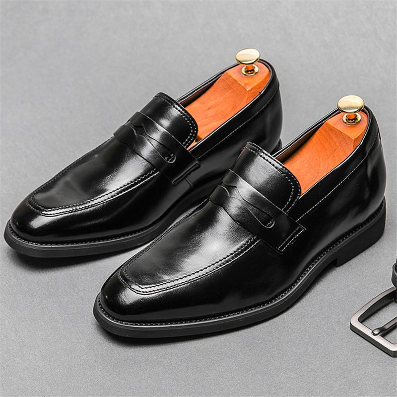 New Designer Penny Loafter Patent Leather Slip On Shoes For Men Casual Loafers Business Formal Dress Footwear Zapatos Hombre