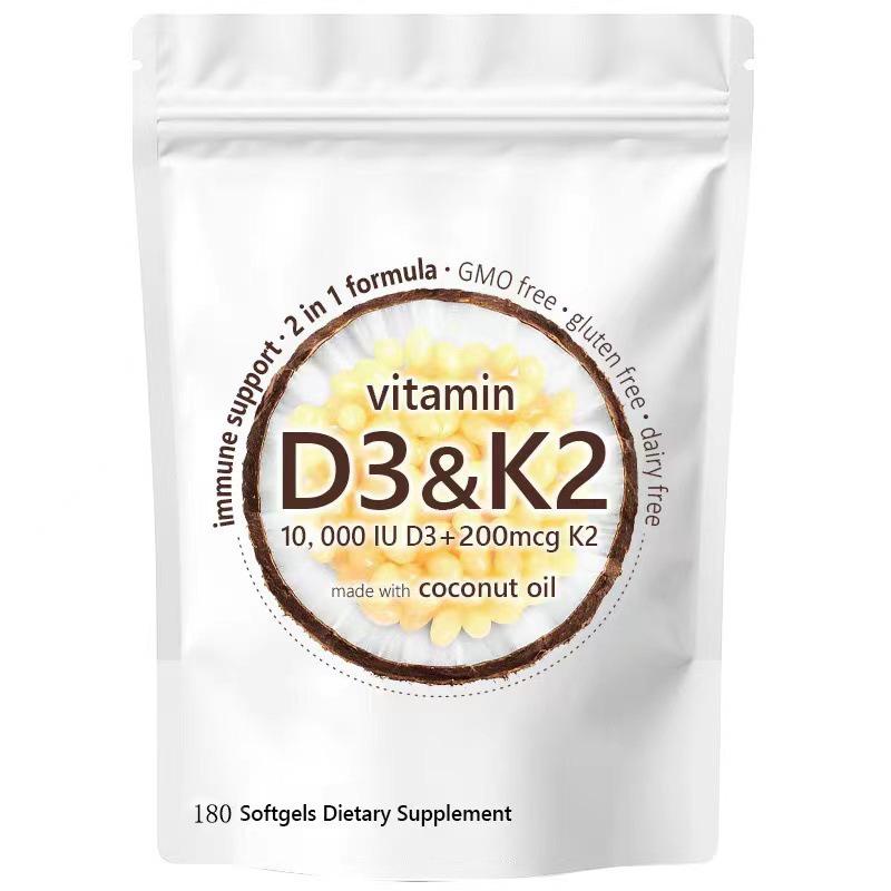 Vitamin D3 & K2 Kapseln: Kalziumaufnahme verbessern & Lebergesundheit unterstützen